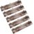 5-Tier Real Solid Wood Floating Shelves with Metal Bracket