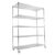 5-Tier Storage Shelves with Wheels 60in L x 24in W x 79in H, 331 lb per