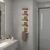 5-Tier Wall Towel Rack with Shelves for Bathroom, Natural Oak