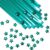 500-Strips Turquoise Foil Paper Strips for Making Origami Stars, Lucky Stars, Puff Stars. Reflective Mirror Shiny Paper Strips, 0.5 x 11 inch. (Turquoise, 500)
