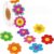 500Pcs 1 Inch Holographic Iridescent Flower Stickers Roll, Waterproof Vinyl Floral Sealing Labels for Water Bottle Tumbler Journal Scrapbooking Gift Envelope, DIY Craft Reward Gifts for Kids Adults