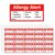 500Pcs Allergy Stickers Red Rectangle Kids Food Allergy Labels Alert Safety
