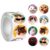 500 PCS Animal Stickers 1in Cute Cartoon Cat Sticker Roll 8 Designs Cat Expression Self-Adhesive Gift Tags for Classroom Reward Scrapbook Journal Envelope Supplies