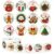 500Pcs Christmas Bauble Stickers Roll,12 Designs 1inch Sticker，C1335