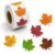 500Pcs Glitter Maple Leaf Sticker Roll for Fall Thanksgiving Decorations