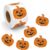 500Pcs Glitter Pumpkin Sticker Roll for Halloween Fall Decorations