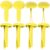 500pcs Metal Paper Fastener Brads Yellow Iron Yellow Iron