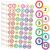 500 PCS Number Stickers 1-50 – 10 Colors 1 Inch Round Dot Number Stickers for Classroom, Self-Adhesive Consecutive Number Labels for Desk, Storage Bins, Office & Inventory Organization