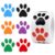 500 Pcs Paw Print Stickers, 1 Inch Self-Adhesive Dog Paw Stickers Roll for DIY Decor, Party Favors, Scrapbooking – Colorful Cute Paw Labels