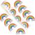 500Pcs Rainbow Stickers Rolls 1.2in Holographic Waterproof Stickers Roll Summer Self-Adhesive Laser Sticker for Teacher Classroom Reward Scrapbook Journal Envelope Decorations