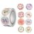 500Pcs Thank You Stickers Rolls 1in Waterproof Flower Heart Sticker Roll 8 Design Self-Adhesive Stickers for Invitations Cards Gifts Scrapbook Journal Envelope Decorations