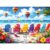500 Piece Jigsaw Puzzle for Adults – Colorful Beach Chairs and Hot Air Balloons Ocean Scene, Tropical Summer Seaside Vacation Puzzle for Relaxing Home Decor & Gift, 20.5 x 15 in