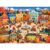 500 Piece Puzzle for Adults, Animal Town Square Jigsaw Puzzle, Autumn Forest Animal Village Puzzle 500 Pieces, Woodland Creature Landscape Puzzle, Letter Back, No Dust Decor Gift, 20.5 x15 in