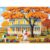 500 Piece Puzzle for Adults, Autumn Garden Jigsaw Puzzle 500 Pieces, Fall Leaves Yard Scene Puzzle, Recycled Cardboard Adult Puzzles, Challenging Home Decor Gift for Adults Seniors, 20.5 x 15 in