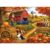 500 Piece Puzzles for Adults, Country Pumpkin Patch Harvest Jigsaw Puzzle 500 Pieces, Red Barn Fall Farm Landscape Puzzle, Letter on Back, Great Gift for Friends Family Party Game Night, 20.5 x 15 in