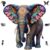 500 Piece Wooden Puzzles for Adults, Elephant Wooden Jigsaw Puzzles for Adults, Unique Animal Shaped Wood Puzzles, Fun Challenging Floral Elephant Puzzle for Friend Family Game Home Decor 17 * 16.2in