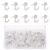 50/60 / 80 / 160Pcs Pushpins with Hooks Push Pin Hangers for Clear Push Pins Clip Cork Notice Board Thumb Tacks Hook Dorm Room Decoration
