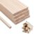 50 Pcs Balsa Wood Sticks Square Dowel Rods for DIY Crafts, Model Making & Woodworking, 1/8 x 1/8 x 12 Inch Unfinished Hardwood Wooden Strips for Building, Carving, Molding and Handmade Projects