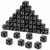 50 Pcs Black Casino Dice 0.75 Inch (19mm) Acrylic Dice Game 6 Sided Cubes Dice Bulk Bulk for Table Games, Board Games, and Math Teaching (Black)