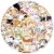 50Pcs Cute Cat Stickers Decal, Waterproof Vinyl Kitty Stickers Pack for Hydro Flask, Water Bottle, Laptop, Kindle, Skateboard, Luggage, Phone