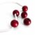 50PCS Deep Cranberry Red Wooden Beads, 20mm Rustic Farmhouse Beads for Garland Crafts, Holiday Decor and DIY Projects(5mm Hole)