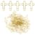 50 PCS Gold Cross Paper Clips Bible Paper Clips – Versatile Bible Study Supplies for Christian Office and Home, Also Great as Journaling Papers Clip and Bookmarks