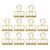 50 Pcs Gold Dovetail Clip Binder Clips Decorative Extra Large Medium Paper Clamps