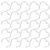 50pcs Inch Metal Binder Rings Heavy Duty Book Rings Silver