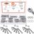 50 Pcs M8 Bolts Kit M8x 16/20/25/30/40/50 mm M8 Screw Kits