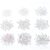 50Pcs Nail Rhinestones, Clear Round Gems Multi & White, DIY Nail Art & Makeup (3941)