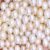 50PCSNatural Cultured Freshwater Pearl Beads 4-5mm 50Pcs Gold & White Mixed Near Round Loose Pearls, 0.8mm Pre-Drilled AAA High Luster Beads for DIY Necklace Bracelet Earring Jewelry Making Crafts