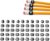 50Pcs Numbered Pencil Toppers, Reusable-Classroom Pencil Labels, Pencils Tracking Markers for Teachers, Number Pencils Toppers for Supply Stations and School Organization