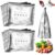 50 PCS Reusable Aluminum Foil Food Storage Bags Zipper Pouches