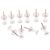 50 Pcs Rose Gold Push Pins with Transparent Acrylic Heads