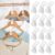 50 PCS Space Saving Hanger – Clothes Connector Hooks, Stacking Space Saver, Plastic Closet Organizers and Storage Extender for Heavy Duty Cascading Connection (White)