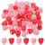 50 Pcs Strawberry Beads Red Pink 3D Fruit Bead Acrylic Charms 0.5in