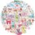 50 Pcs Summer Preppy Vinyl Stickers, Glossy Finish