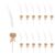 50 Pcs Wedding Light Up Wands, Heart Shaped Light Up Sticks, 20.5 in / 52 cm, Pink Bows, Rustic Kraft Paper Decor, Fiber Optic Wands for Wedding Send Off, Parties