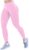 YOAKUKA Women’s Seamless Leggings High Waisted Compression Workout Leggings Tummy Control Yoga Pants Baby Pink