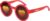 SMILEYWORLD Round Little Kids Sunglasses 3-5 Years Old, Safe Flexible Unbreakable Toddler Shades for Girls & Boys, UV400 Protection Summer Vacation Travel Essentials Eyewear, Raspberry Red