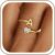 FEZODO Heart Initial Rings for Women