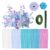 521Pcs Pastel Pipe Cleaners Craft Kit for DIY Flower Stems with Tape
