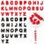 52 Pcs Acrylic Alphabet Bubble Letter Beads for Bracelets A-Z, 2 Sets Red Black Chunky Letter Beads Large Hole Bead for DIY Bracelets Keychains Jewelry Making