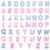 52PCS Acrylic Letter Beads for Bracelets, AB Macaron Mixed Alphabet Beads