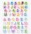 52 Pcs Large Acrylic Letter Beads with Large Hole A-Z Alphabet-B