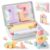 52 PCS Magnetic Blocks Toddler Travel Set with Metal Box, 0.8in Mini Building Cubes Travel Essentials Toys for Kids Ages 3+, STEM Educational Magnet Building Sensory Toys Boys Girls Birthday Gifts