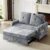 53.9″ Modern Pull-Out Loveseat Sofa Bed with Adjustable Backrest, Grey