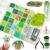 5422 Pcs Beaded Plant Kit with 2 Mini Flower Pots, Green Glass Leaf and Flower Beads for DIY Beaded Plants, Forever Plant Craft Kit, for Plant Making DIY Craft (Style A)