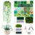 5422PCS Forever Plant Bead Kit, Green Glass Beads for Beaded Plants & Succulent DIY Crafts, Sun Catcher Home Decor Kit with Leaf Flower Beads, Moss, Floral Wire,Bead Stop Clamp (no pot & foam block)