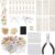 544 Pcs Keychain Making Kit with 24 Keychains, 198 Charms and Pliers, 30 Extender Chains, Colorful Beads, Enamel Pendants, DIY Craft Accessories for Jewelry Making and Personal Gifts